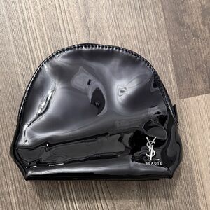 Yves St. Laurent Black Patent Makeup Bag